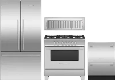 4 Piece Package Includes Refrigerator, Range, Hood And Dishwasher